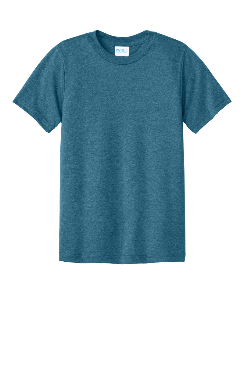 Port & Co Youth CVC Tee - Mountain Blue Heather