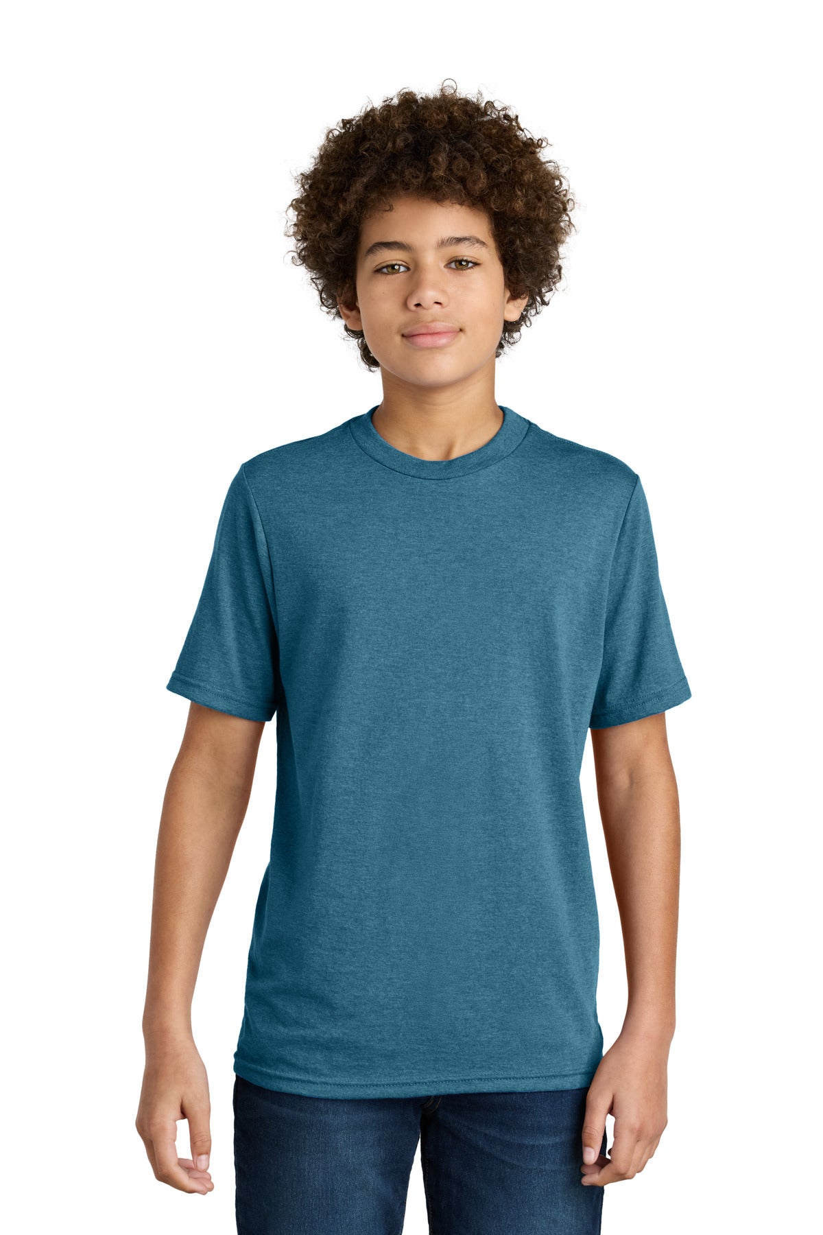 Port & Co Youth CVC Tee - Mountain Blue Heather