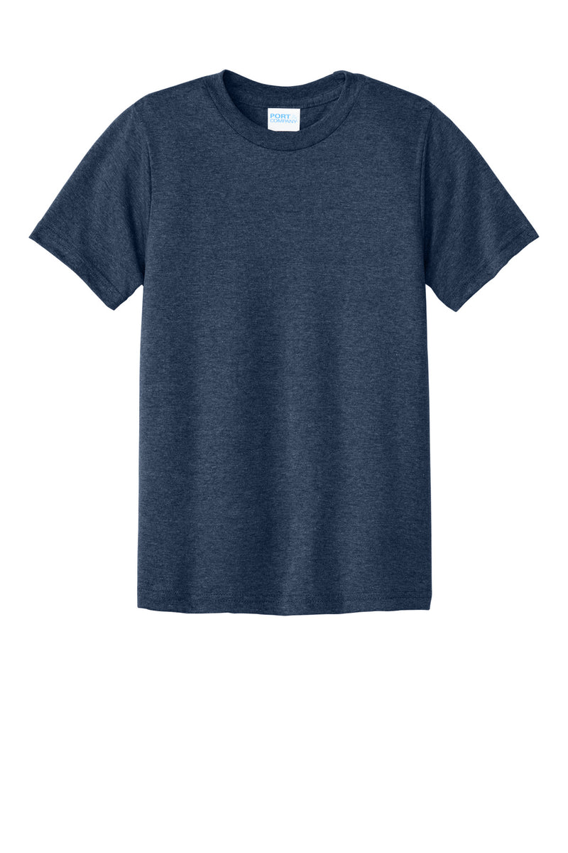 Port & Co Youth CVC Tee - Team Navy Heather