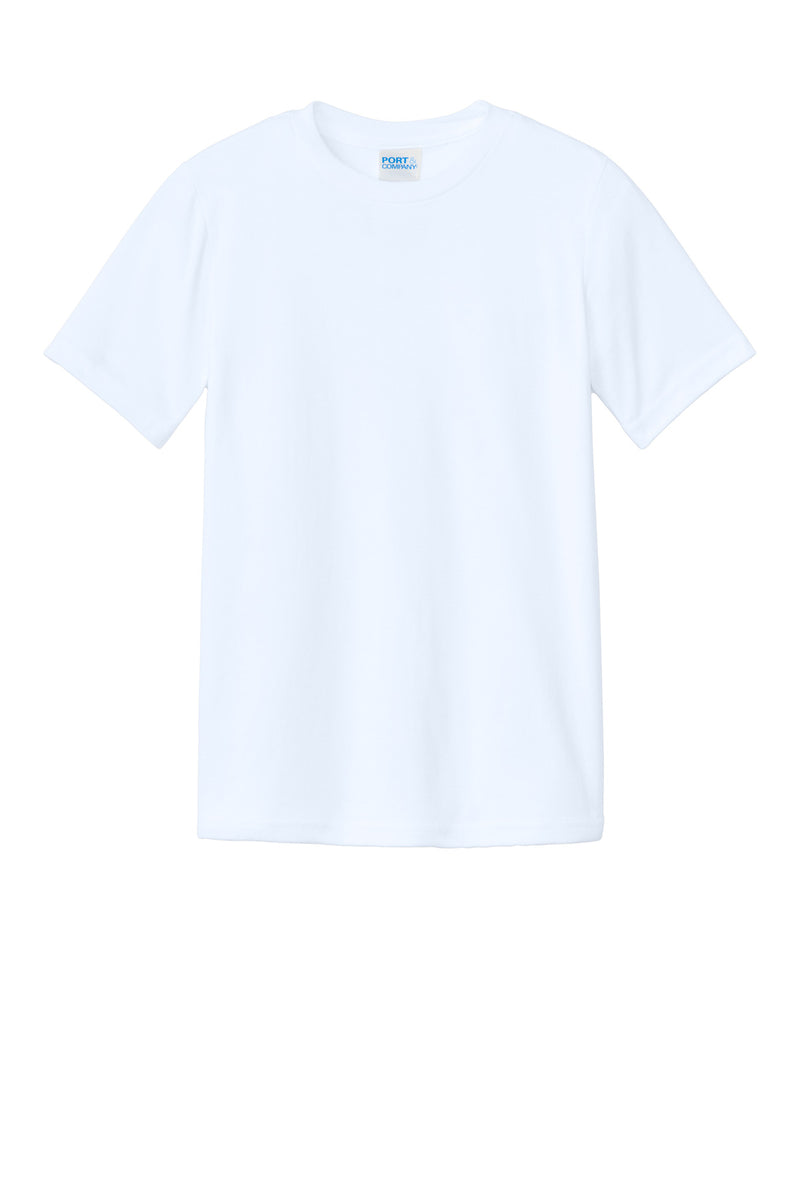 Port & Co Youth CVC Tee - White