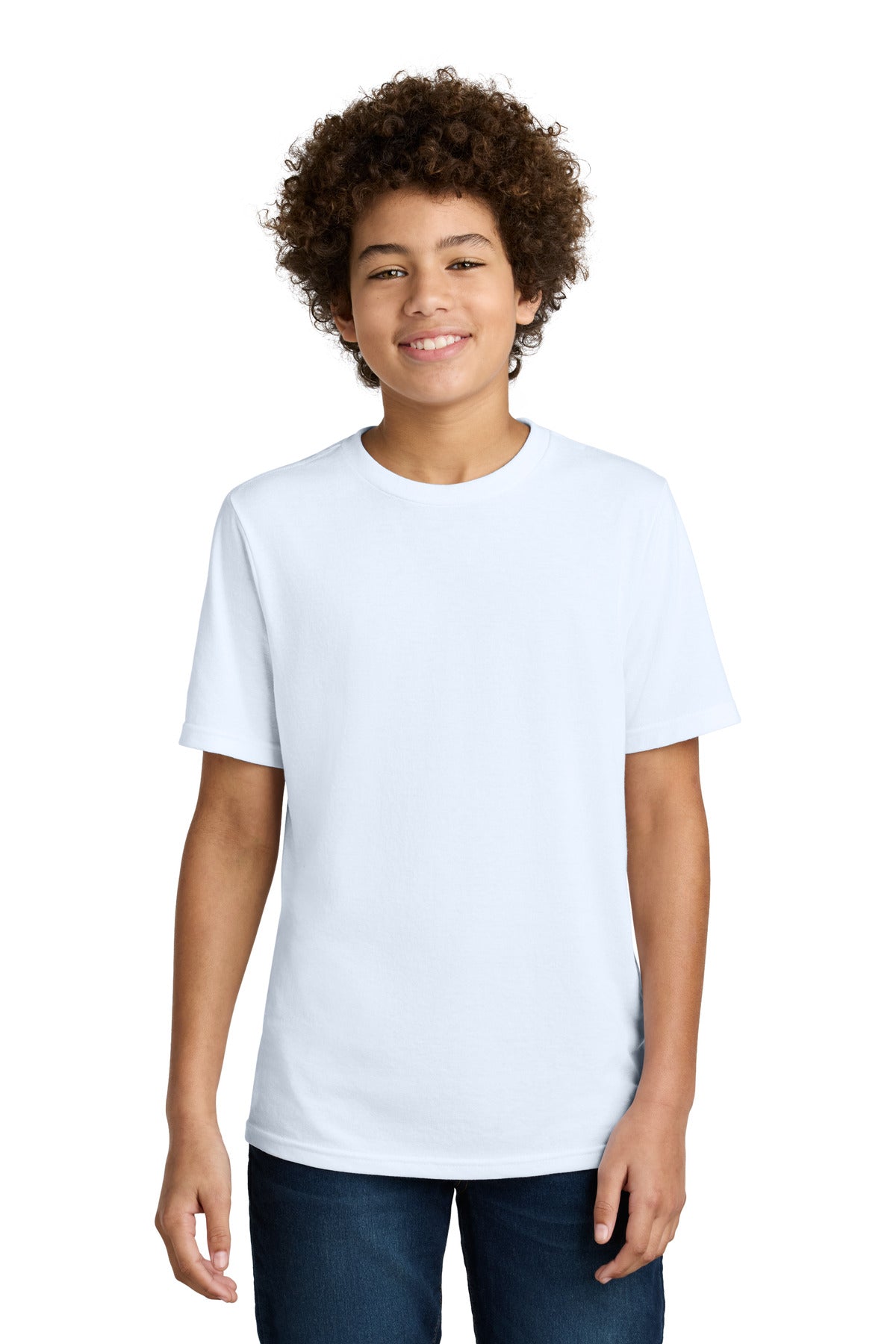 Port & Co Youth CVC Tee - White