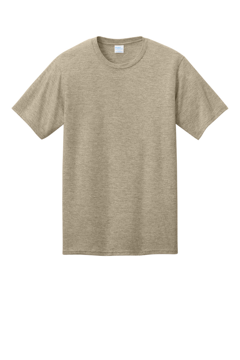 Port & Co CVC Tee - Desert Tan Heather