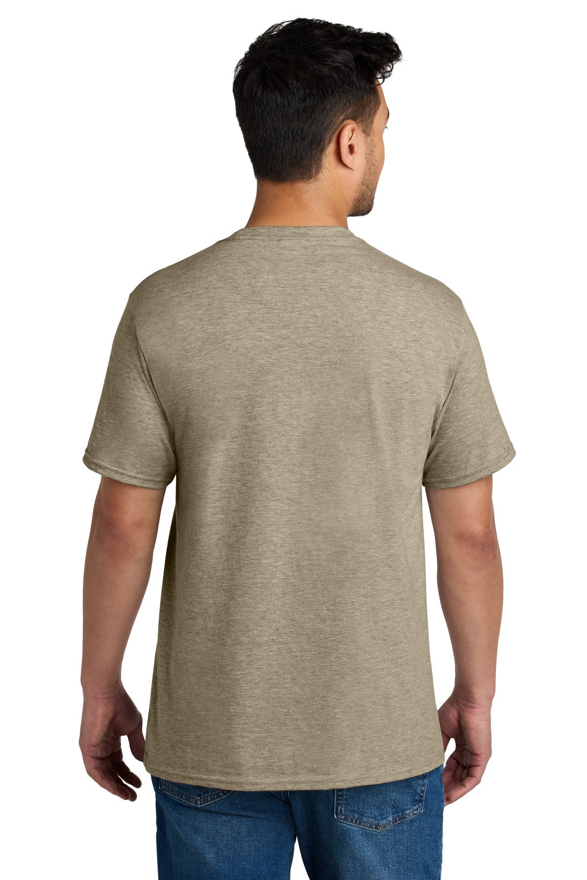 Port & Co CVC Tee - Desert Tan Heather