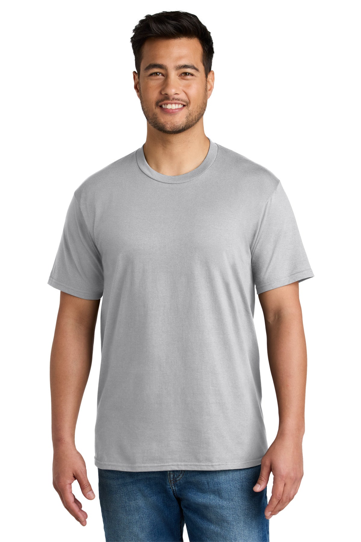 Port & Co CVC Tee - Silver