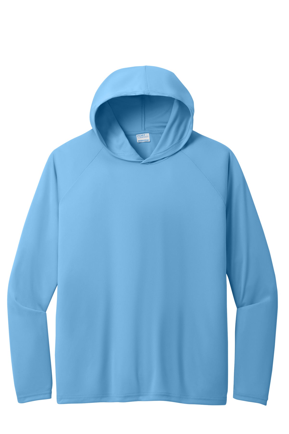 Port & Co Performance Pullover Hooded Tee - Carolina Blue