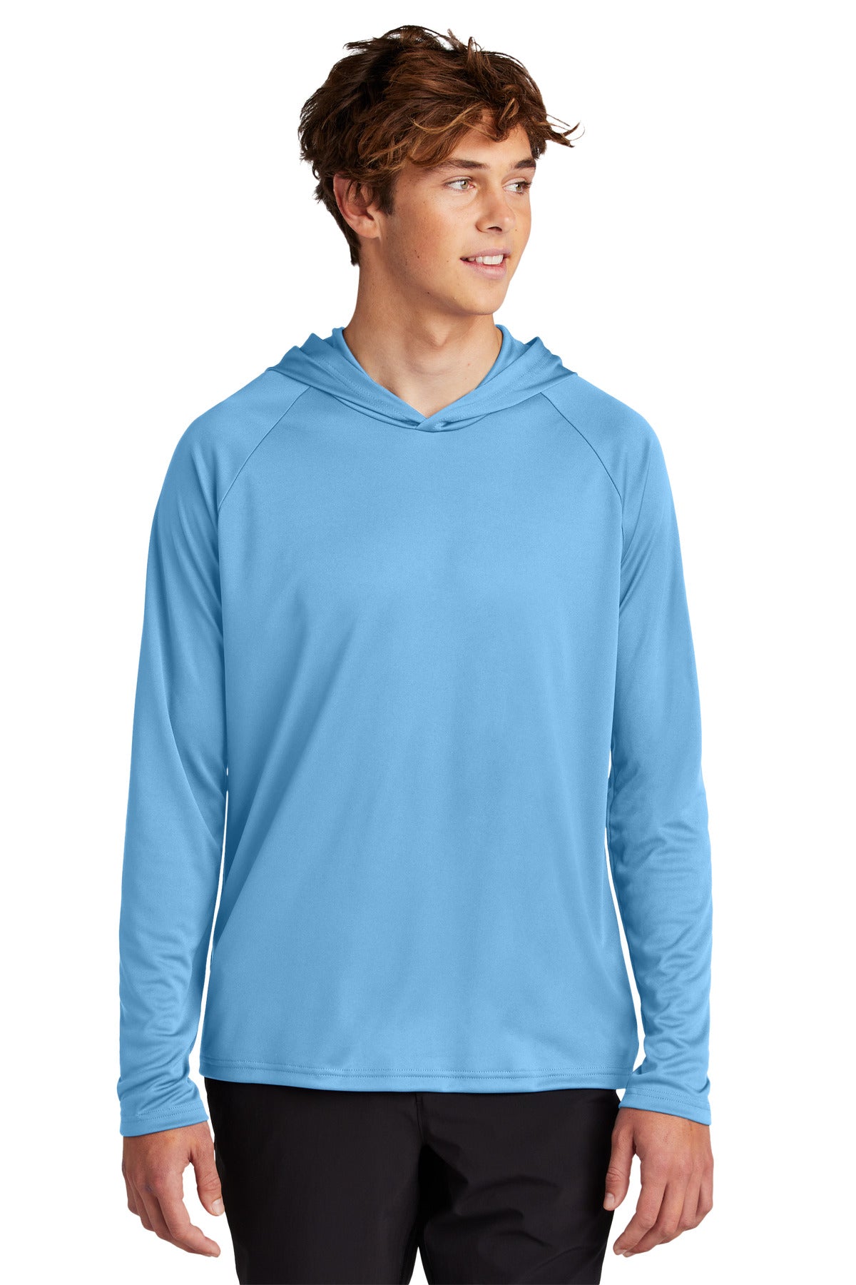 Port & Co Performance Pullover Hooded Tee - Carolina Blue
