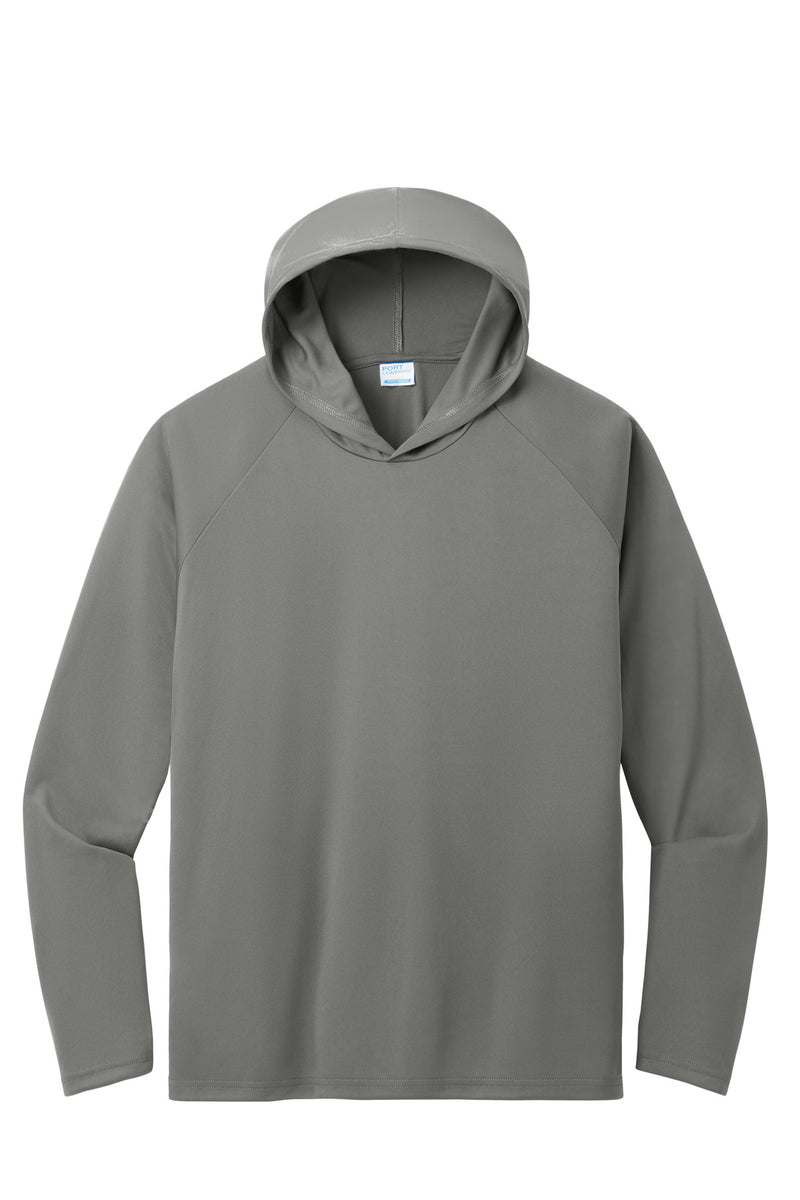 Port & Co Performance Pullover Hooded Tee - Charcoal