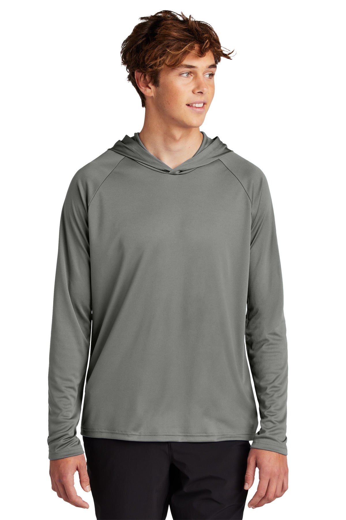 Port & Co Performance Pullover Hooded Tee - Charcoal