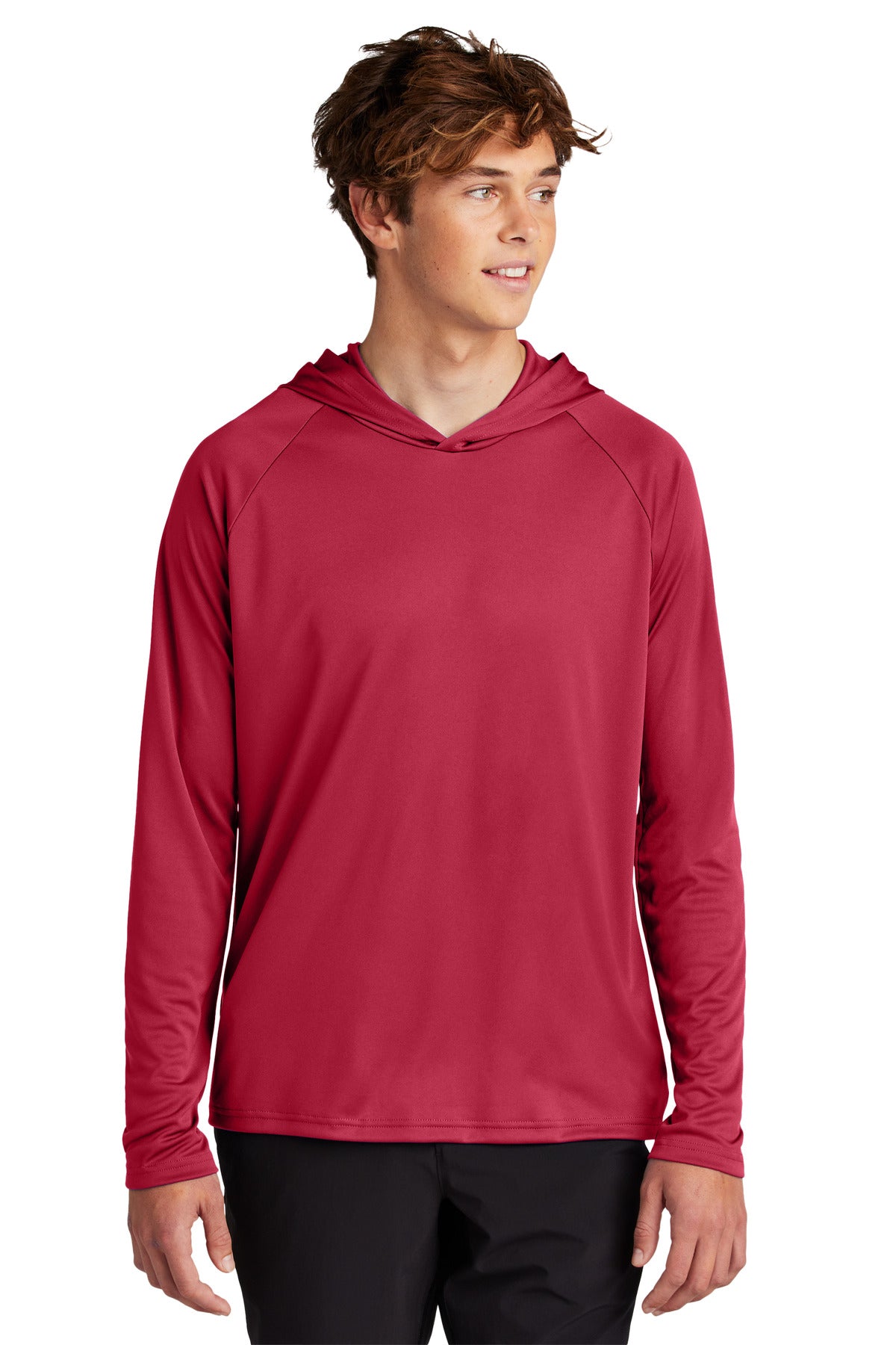 Port & Co Performance Pullover Hooded Tee - Red