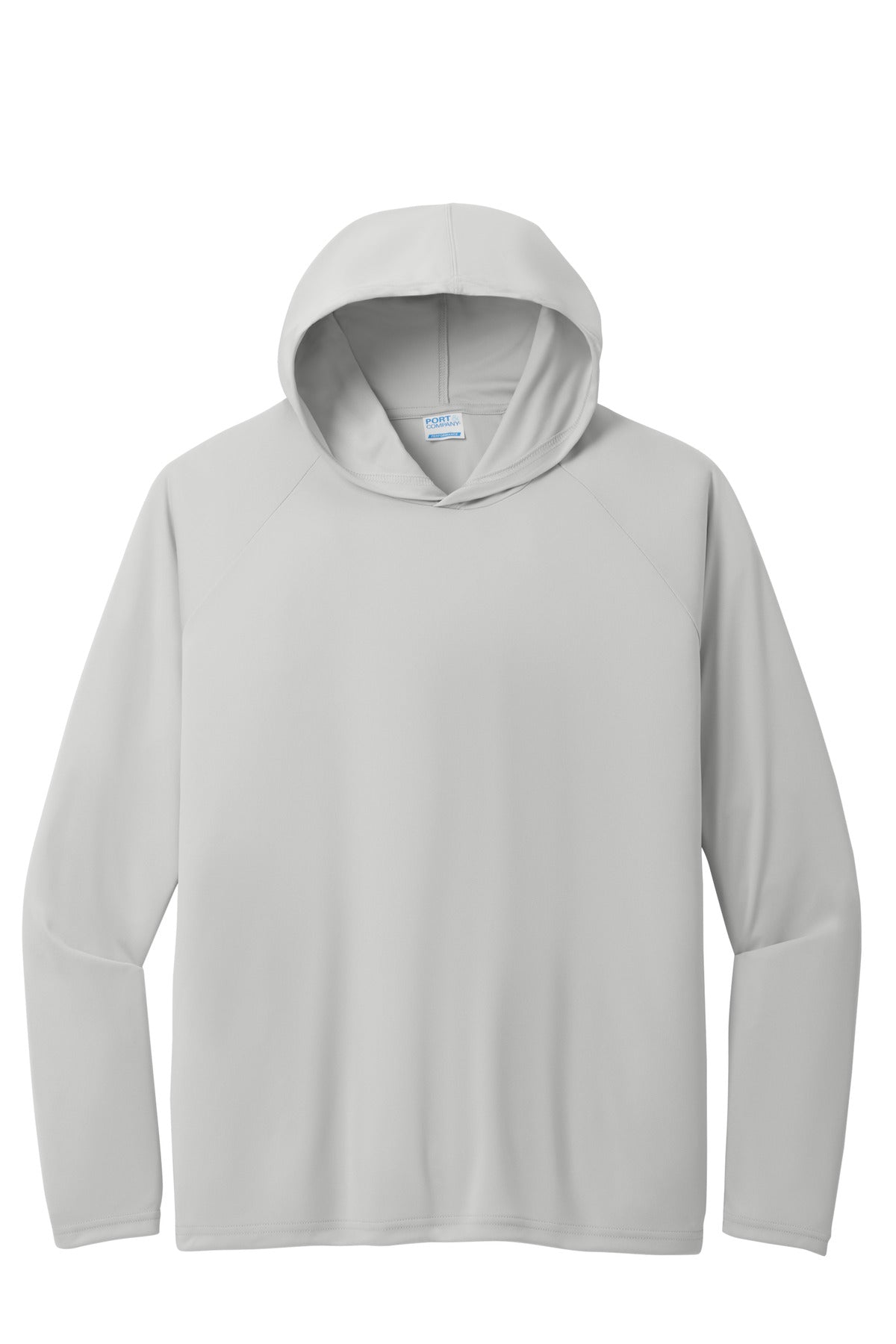 Port & Co Performance Pullover Hooded Tee - Silver