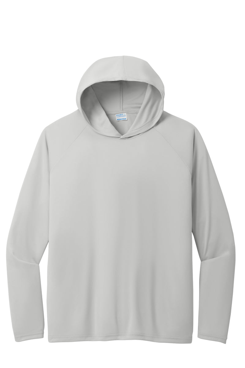 Port & Co Performance Pullover Hooded Tee - Silver