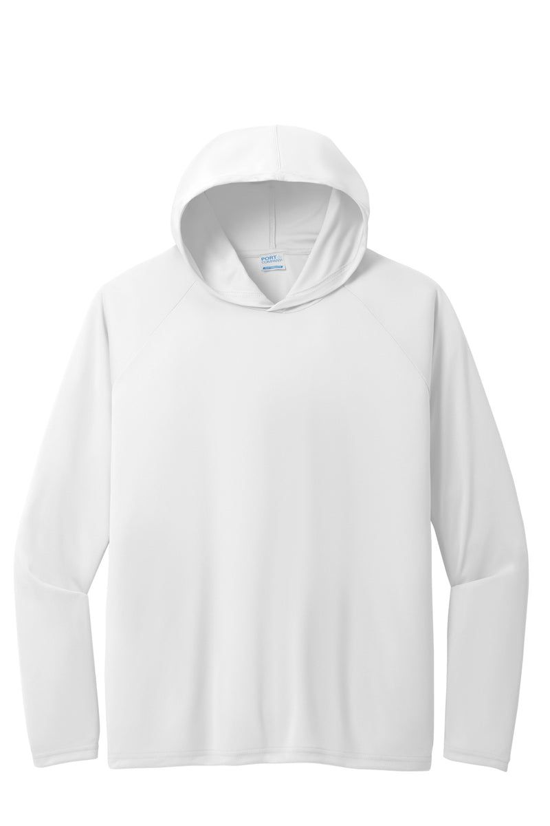 Port & Co Performance Pullover Hooded Tee - White