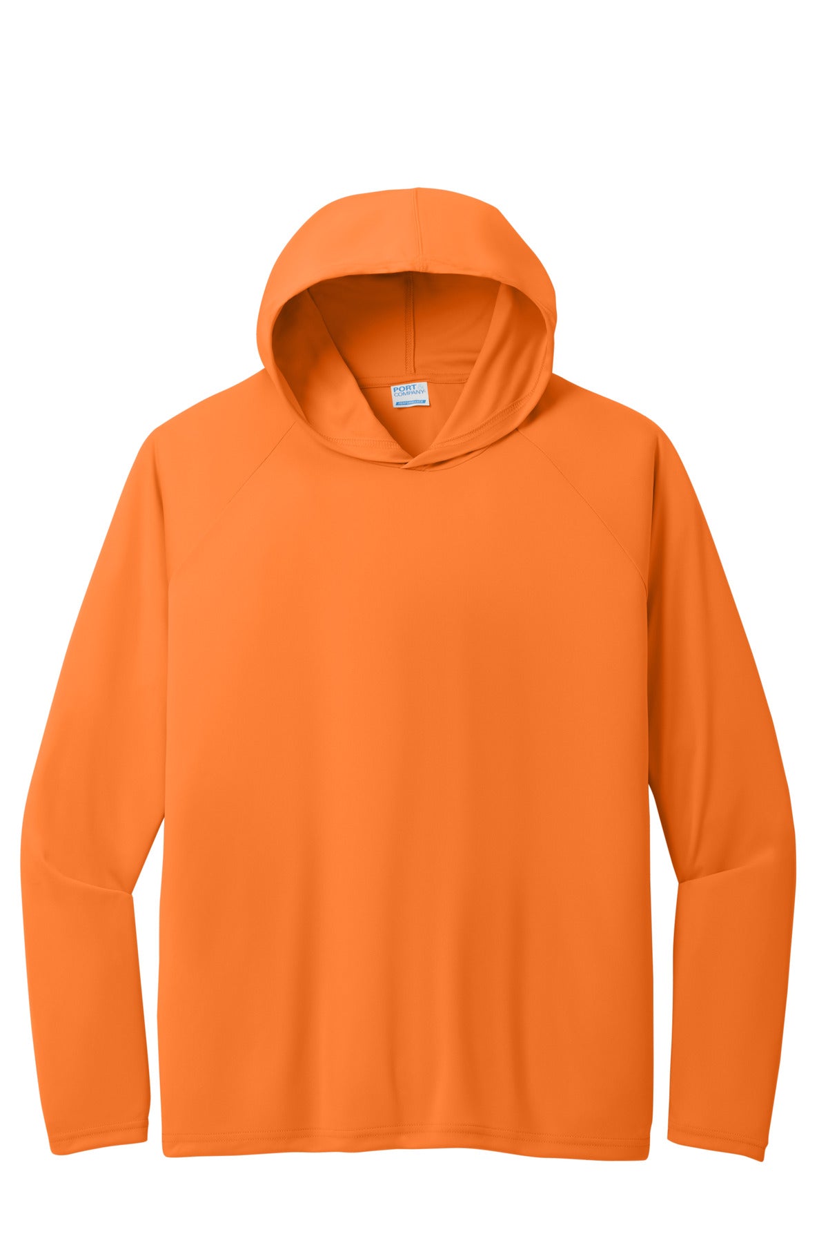 Port & Co Performance Pullover Hooded Tee - Neon Orange