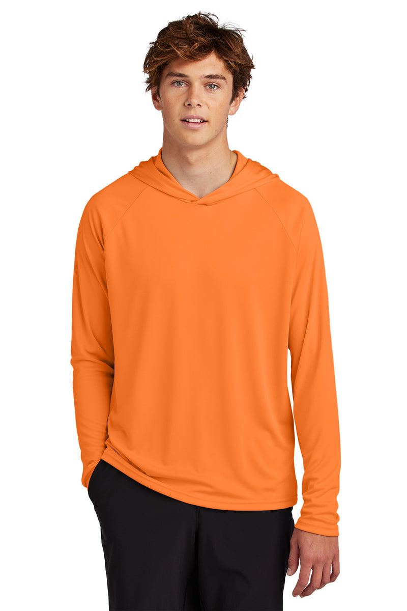 Port & Co Performance Pullover Hooded Tee - Neon Orange