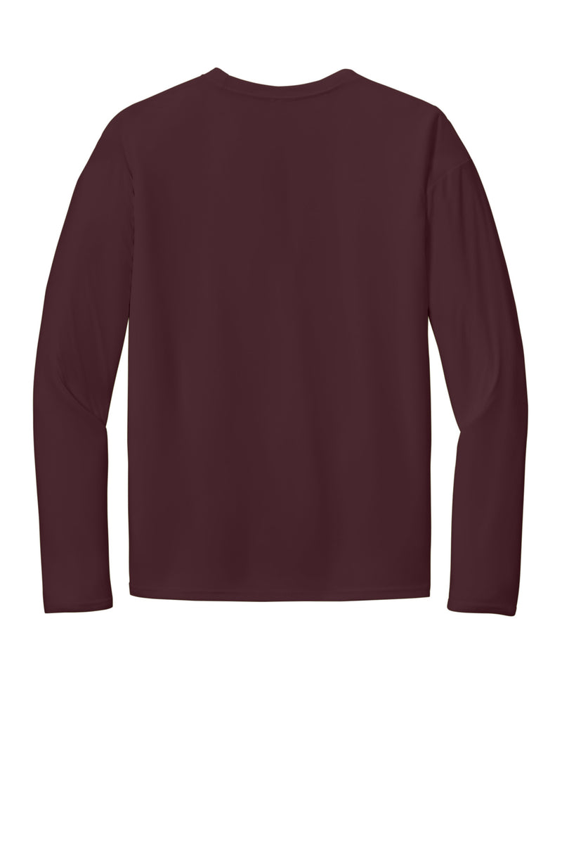 Port & Co Long Sleeve Performance Tee - Athletic Maroon