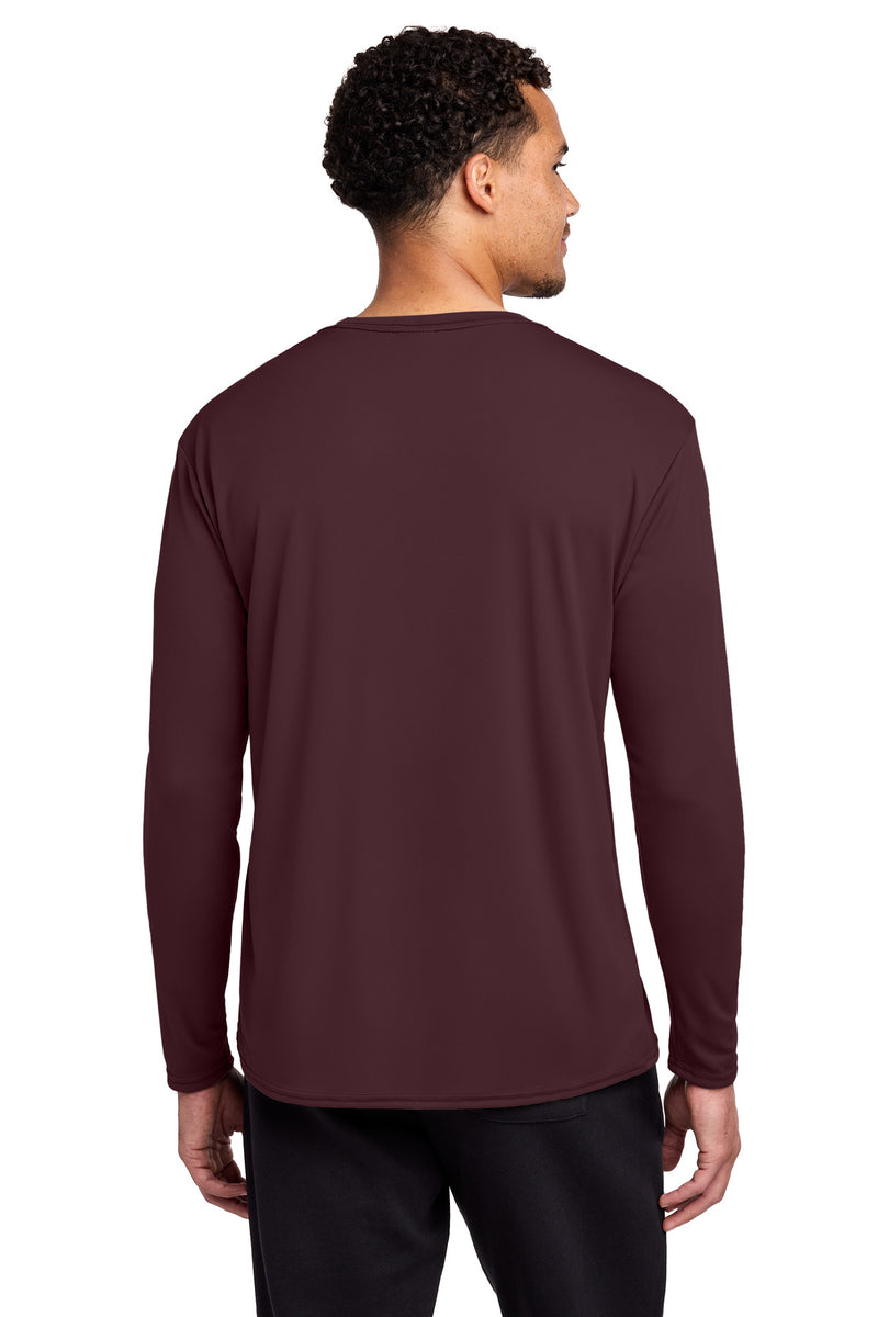 Port & Co Long Sleeve Performance Tee - Athletic Maroon