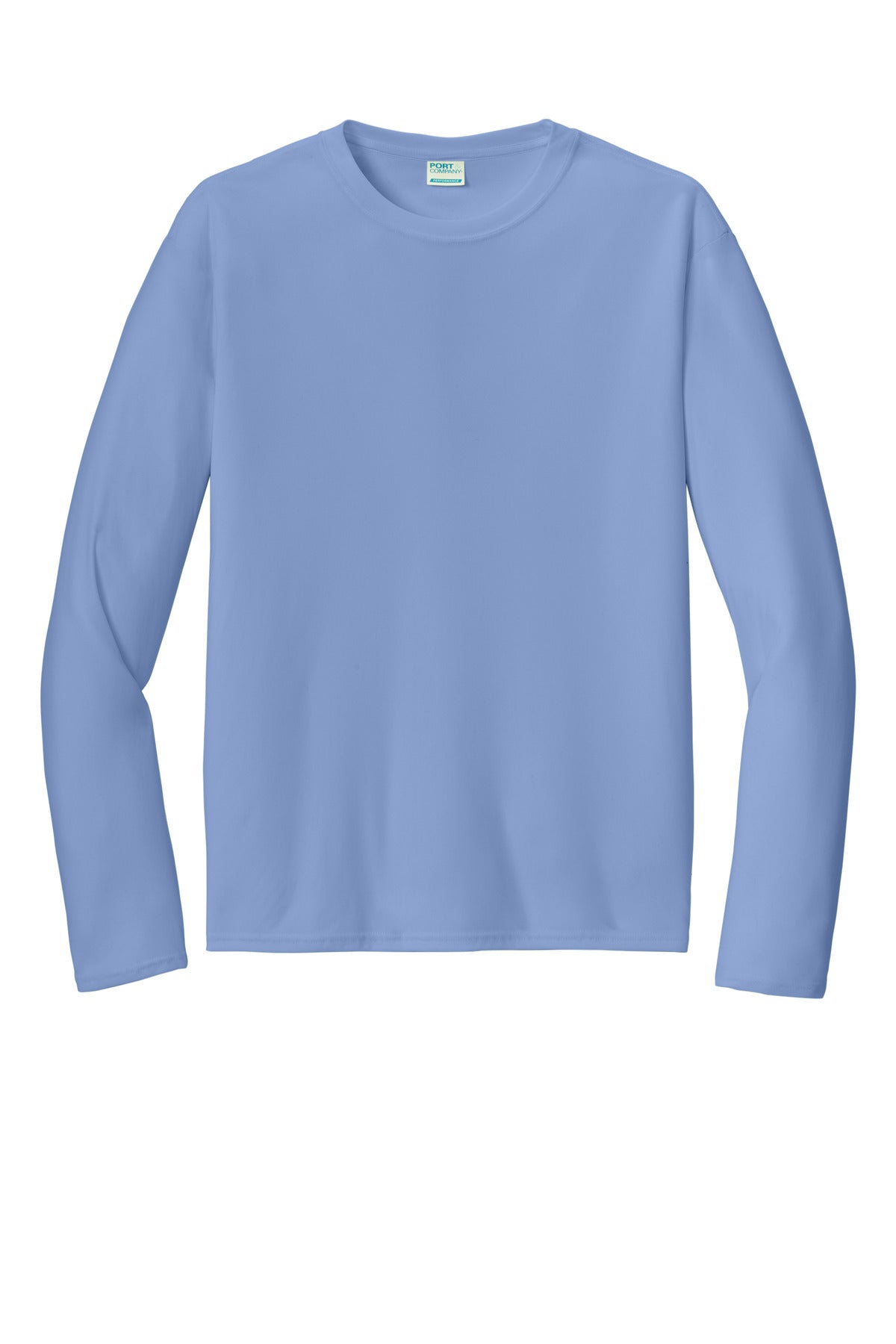Port & Co Long Sleeve Performance Tee - Carolina Blue