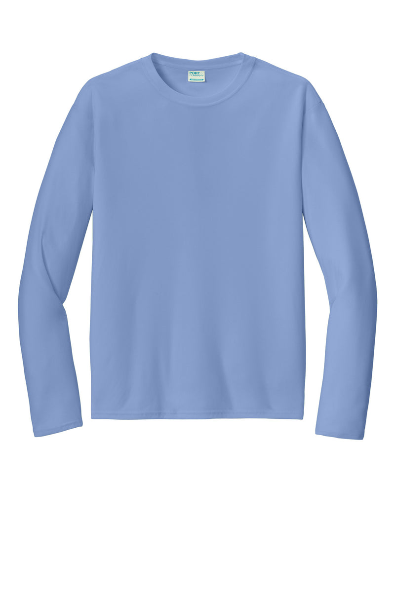 Port & Co Long Sleeve Performance Tee - Carolina Blue