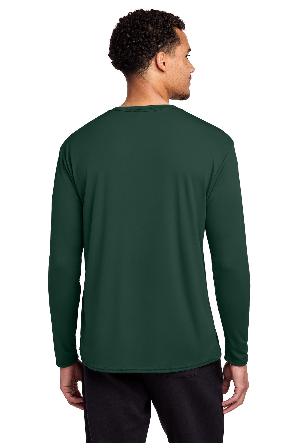 Port & Co Long Sleeve Performance Tee - Dark Green
