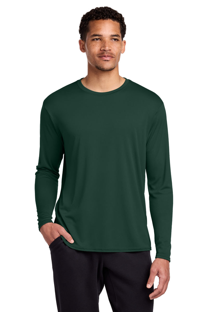 Port & Co Long Sleeve Performance Tee - Dark Green