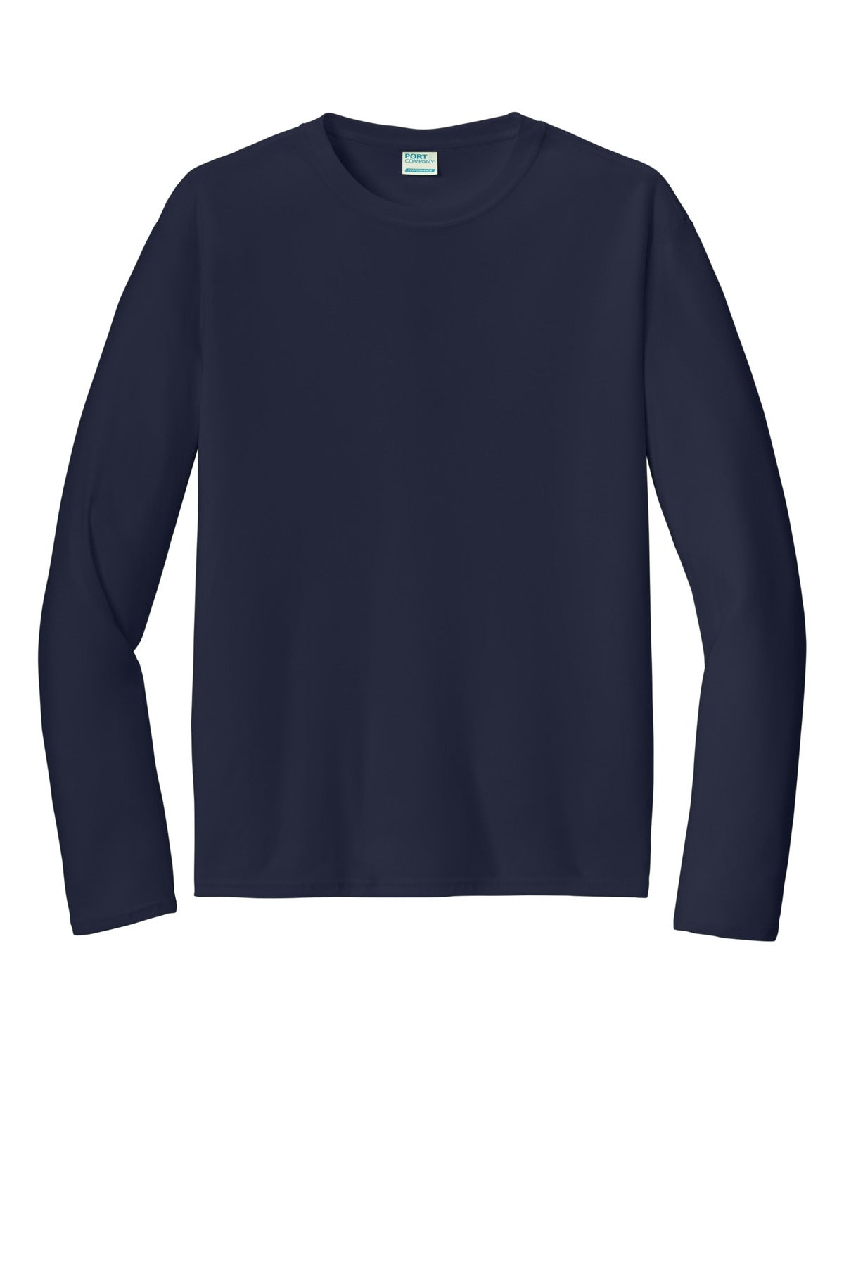 Port & Co Long Sleeve Performance Tee - Deep Navy