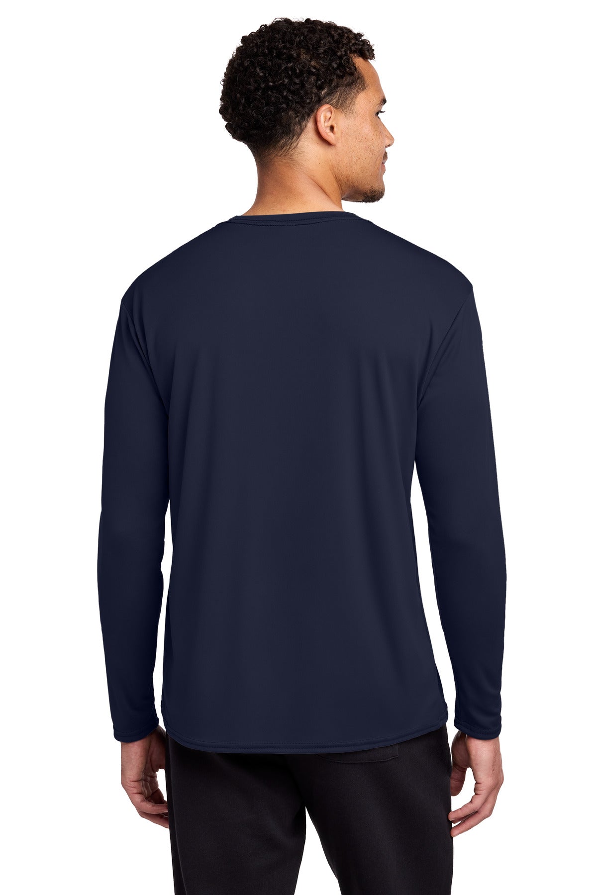 Port & Co Long Sleeve Performance Tee - Deep Navy