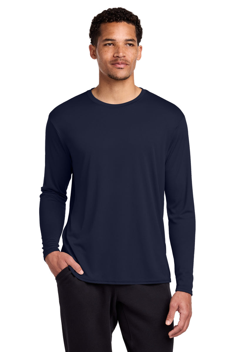 Port & Co Long Sleeve Performance Tee - Deep Navy