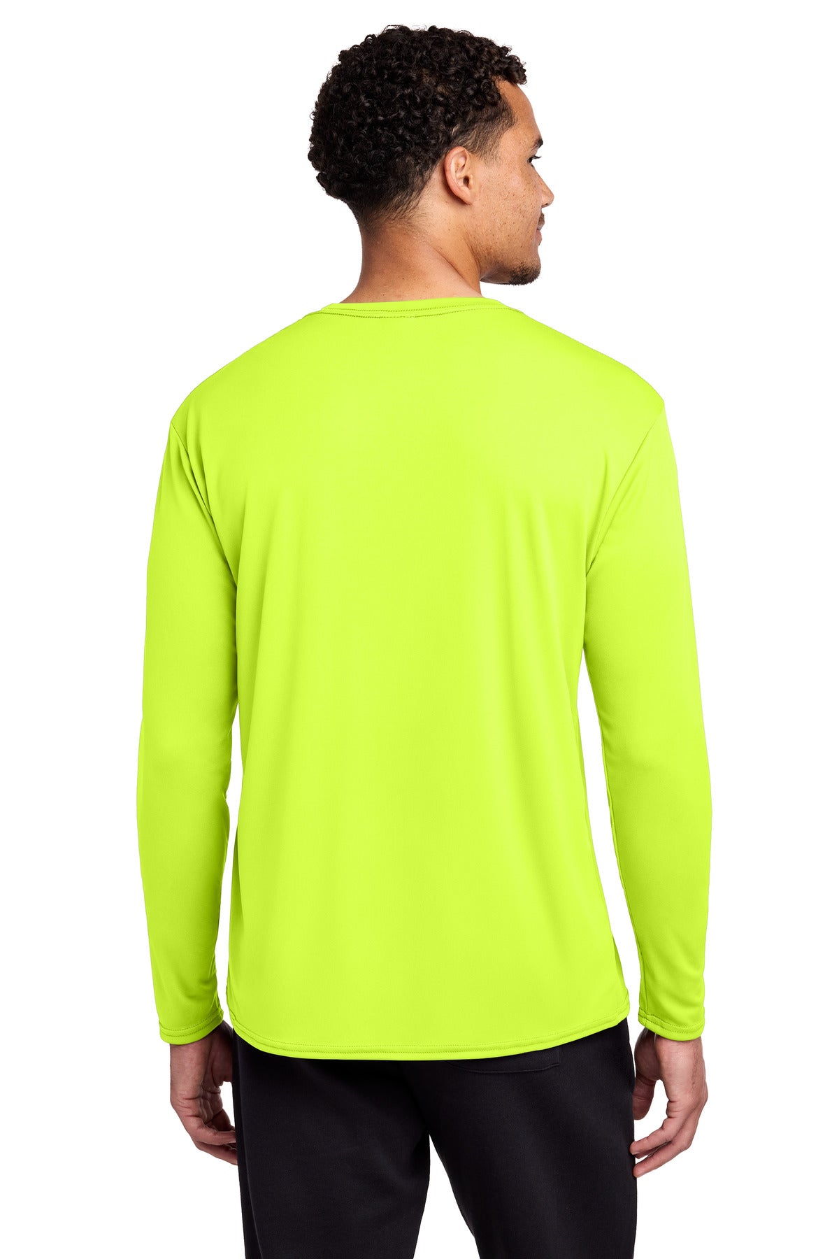 Port & Co Long Sleeve Performance Tee - Neon Yellow