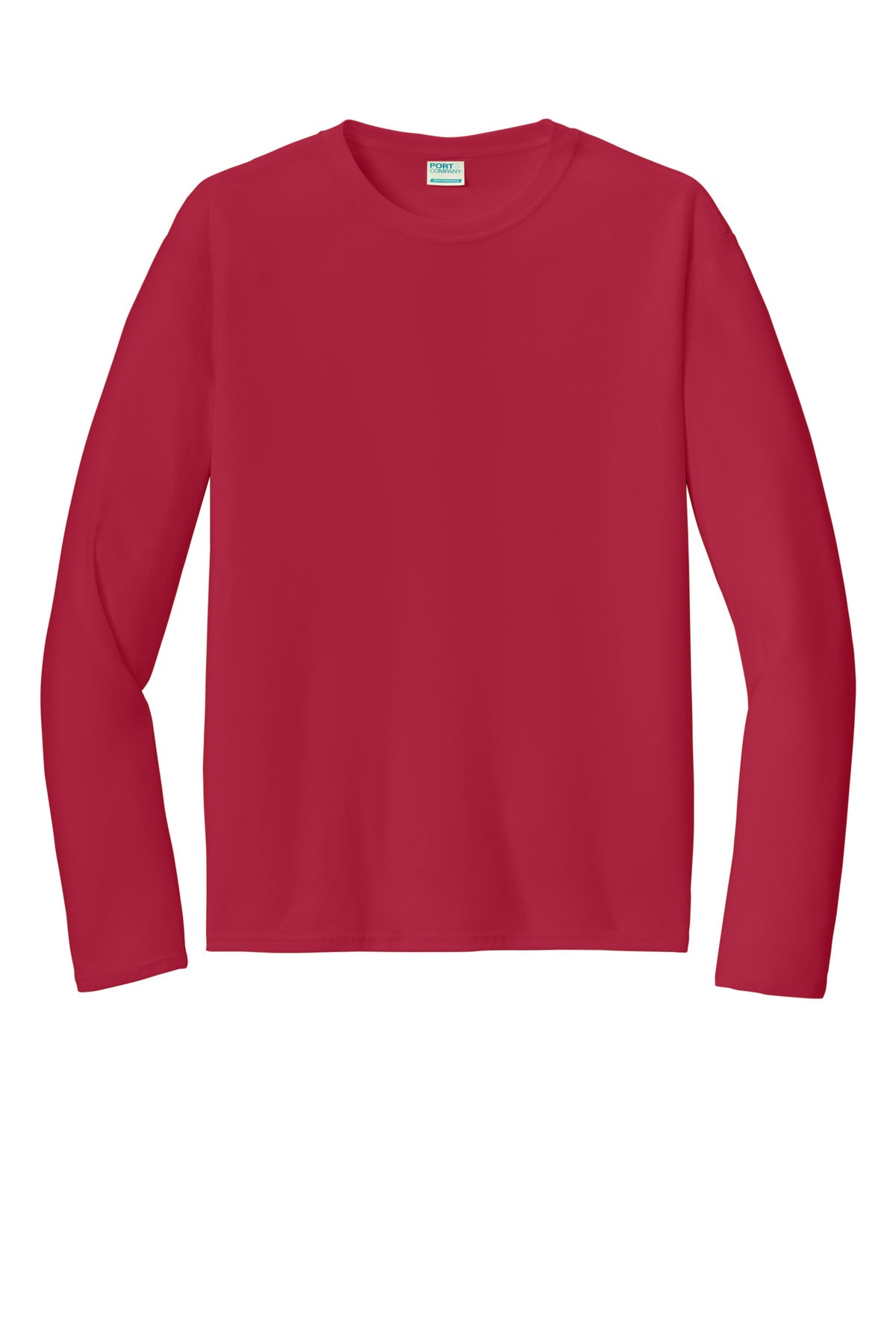 Port & Co Long Sleeve Performance Tee - Red