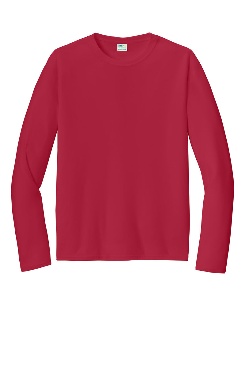 Port & Co Long Sleeve Performance Tee - Red