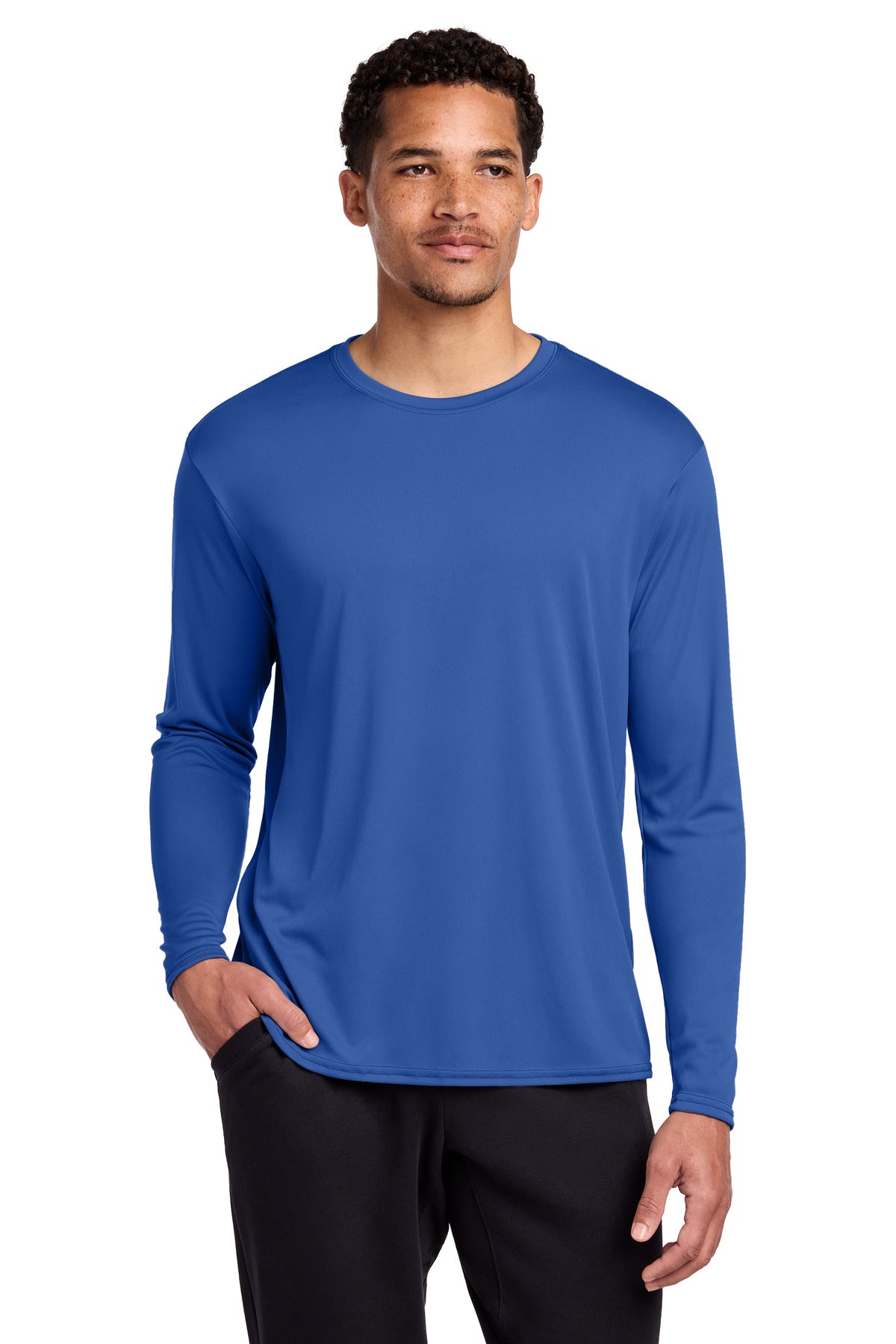 Port & Co Long Sleeve Performance Tee - Royal