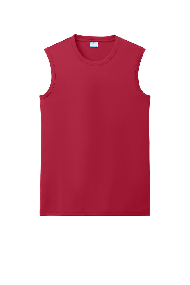 Port & Co Performance Sleeveless Tee - Red