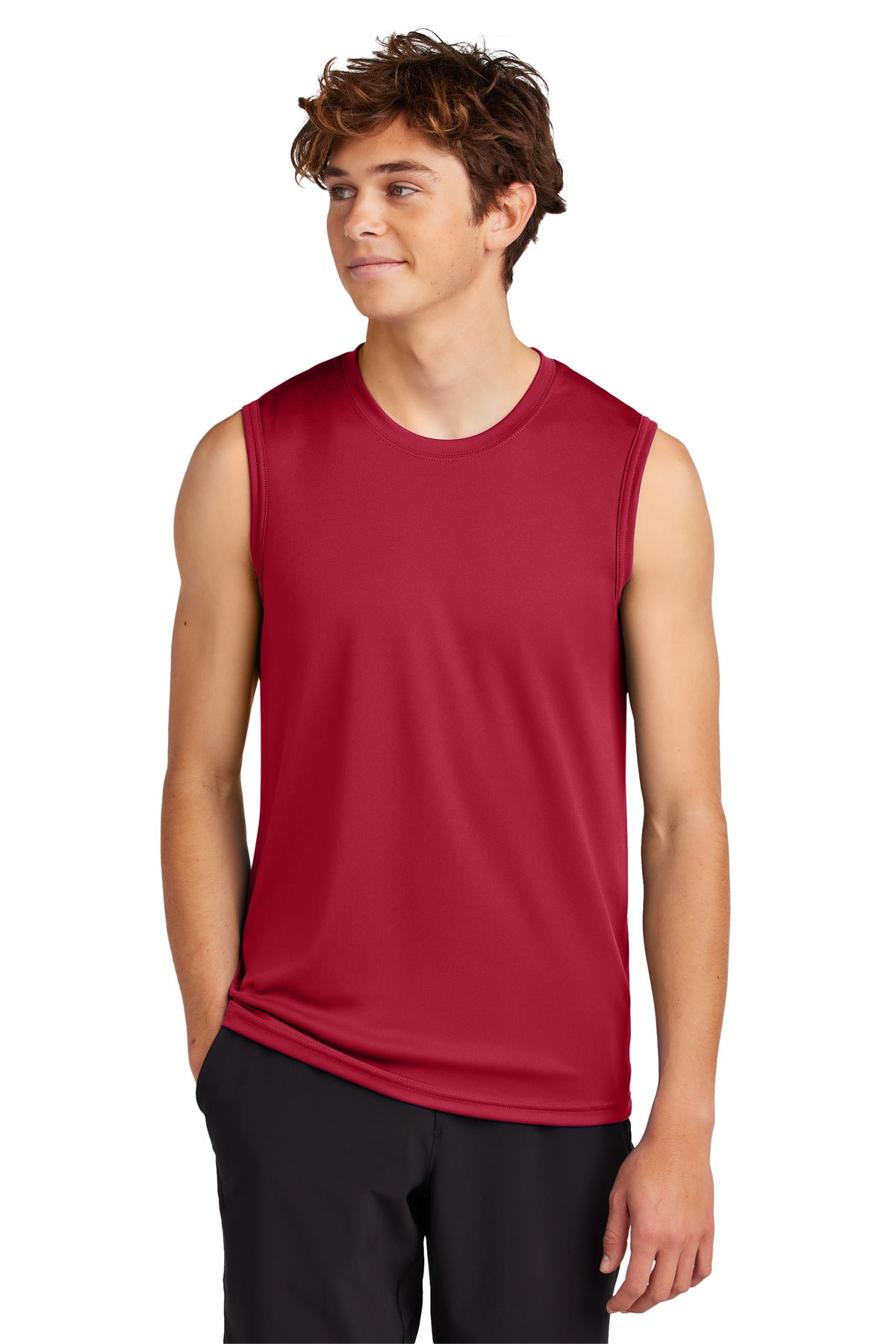 Port & Co Performance Sleeveless Tee - Red