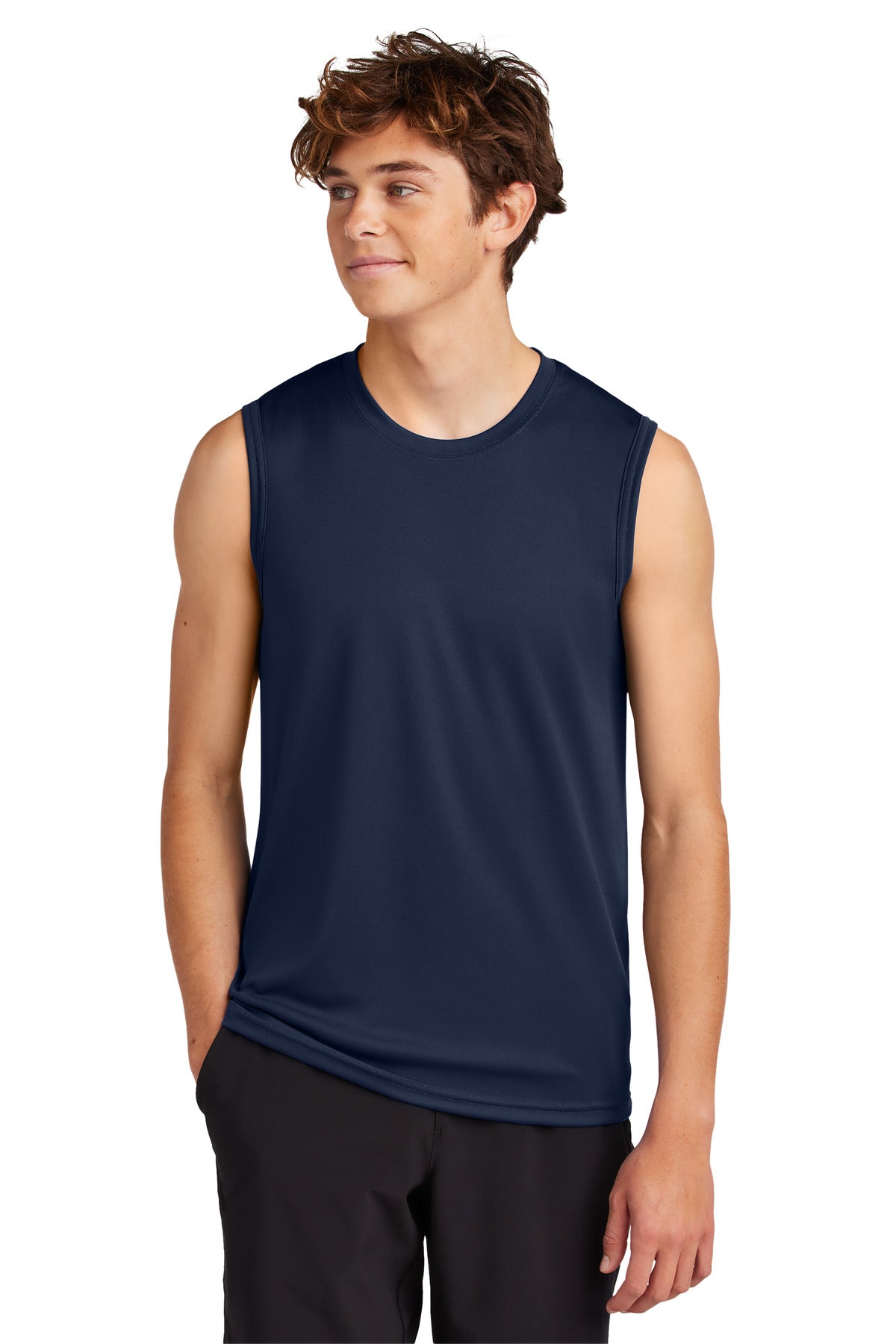 Port & Co Performance Sleeveless Tee - True Navy
