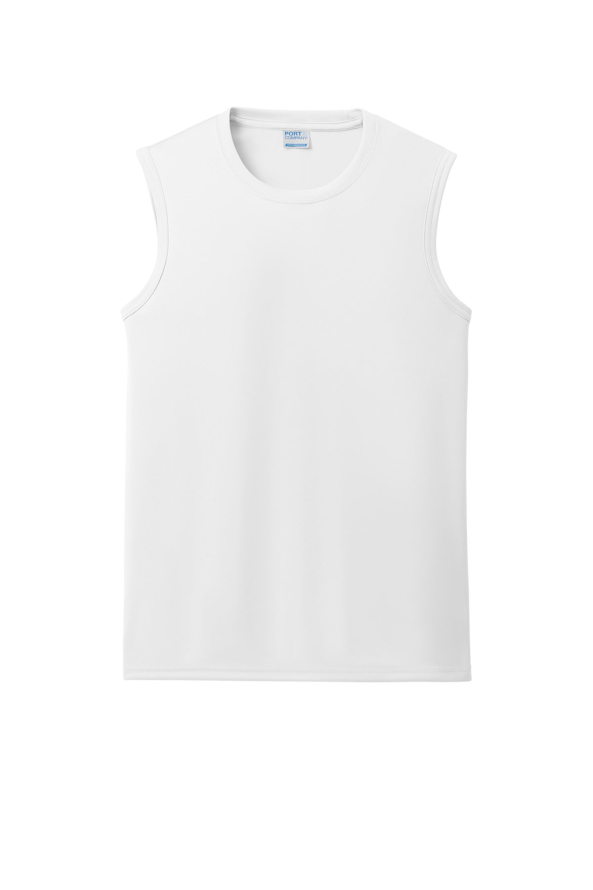 Port & Co Performance Sleeveless Tee - White