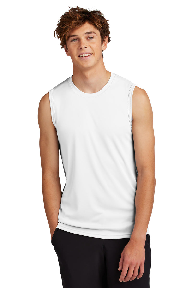 Port & Co Performance Sleeveless Tee - White