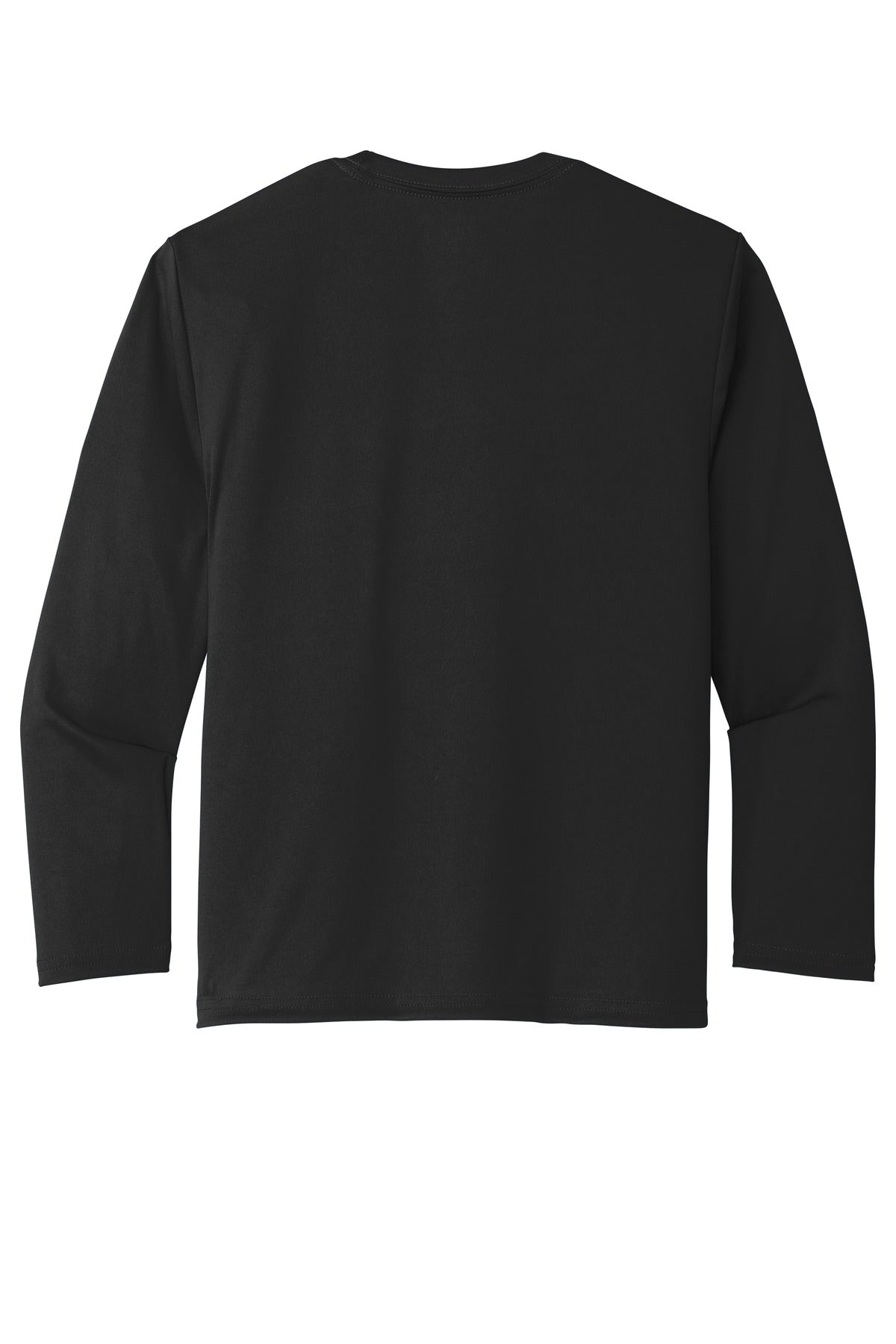 Port & Co Youth Long Sleeve Performance Tee - Jet Black