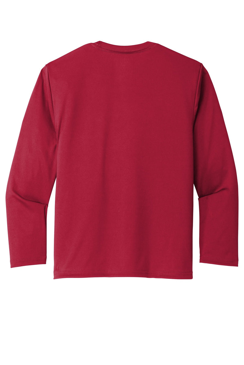 Port & Co Youth Long Sleeve Performance Tee - Red