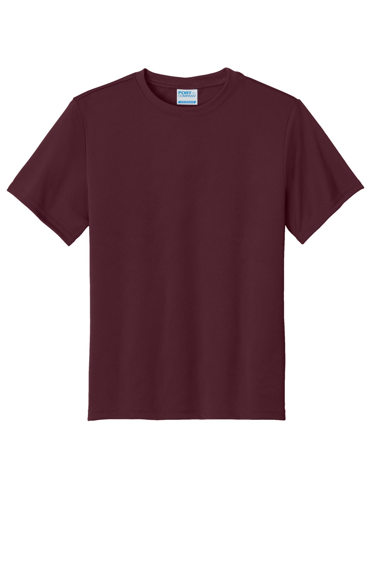Port & Co Youth Performance Tee - Athletic Maroon