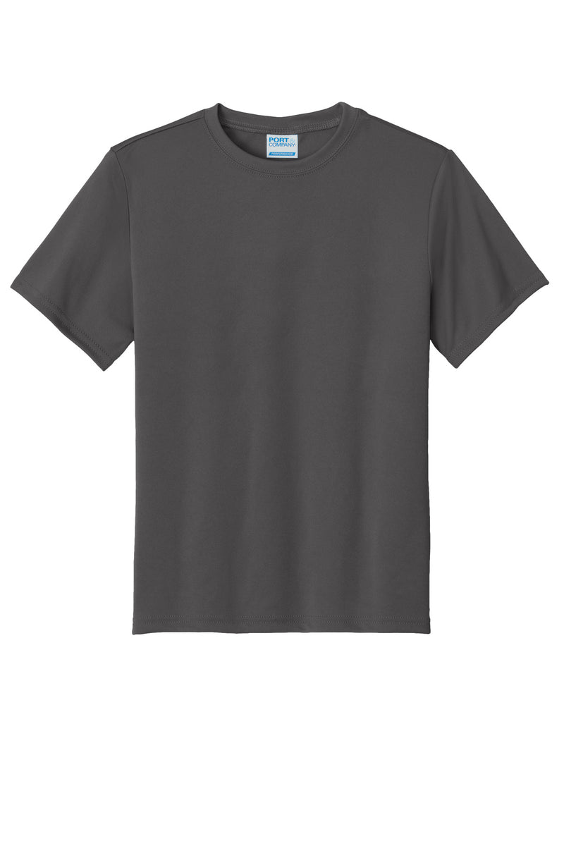 Port & Co Youth Performance Tee - Charcoal