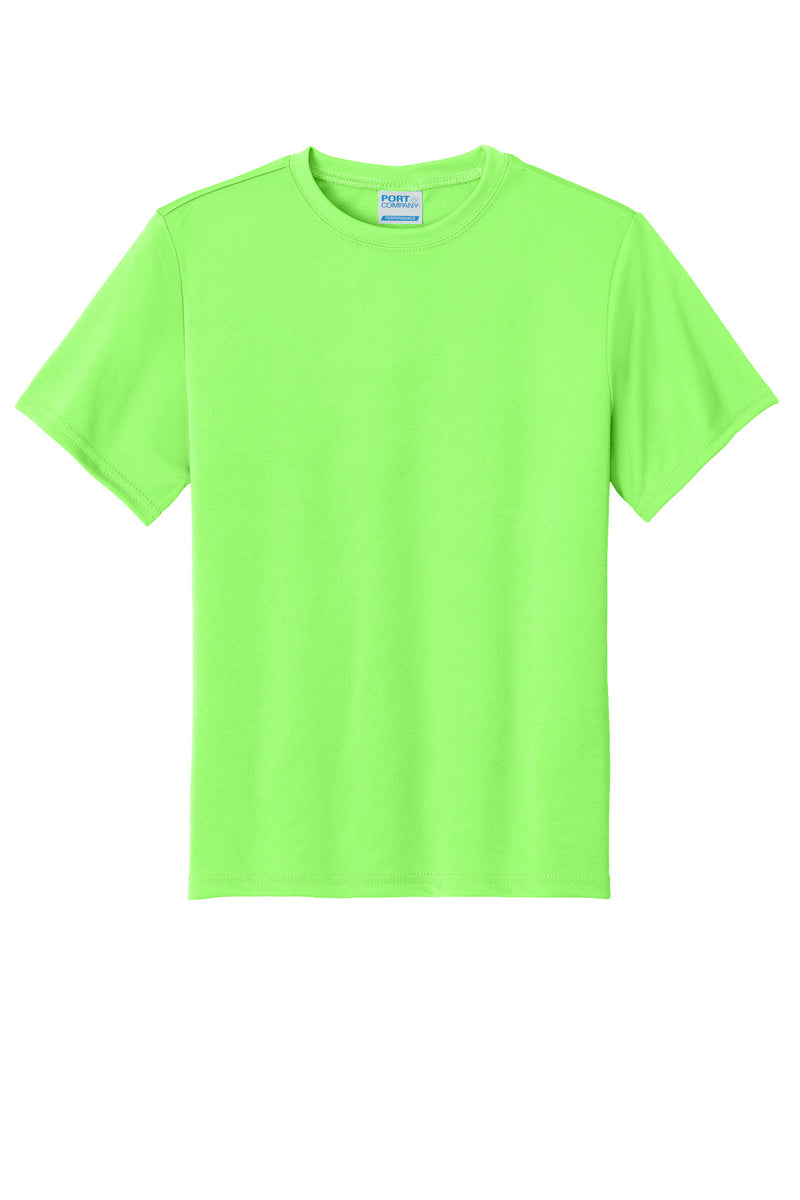 Port & Co Youth Performance Tee - Neon Green
