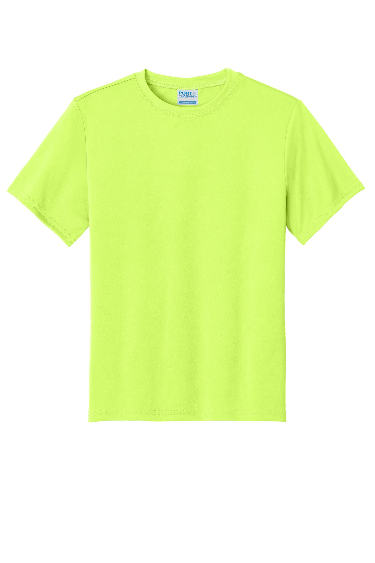Port & Co Youth Performance Tee - Neon Yellow