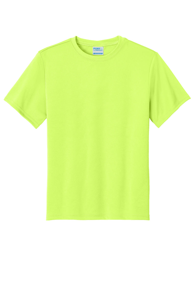 Port & Co Youth Performance Tee - Neon Yellow
