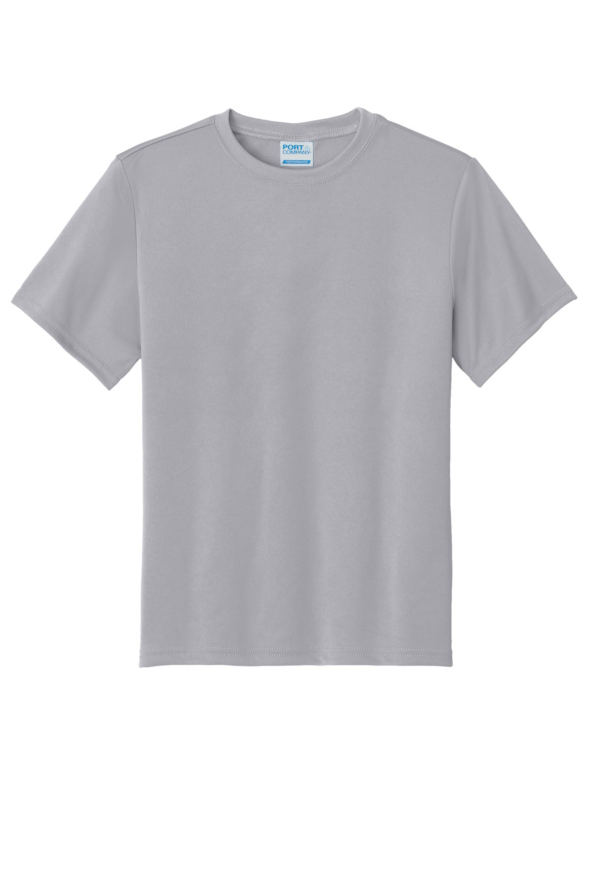 Port & Co Youth Performance Tee - Silver