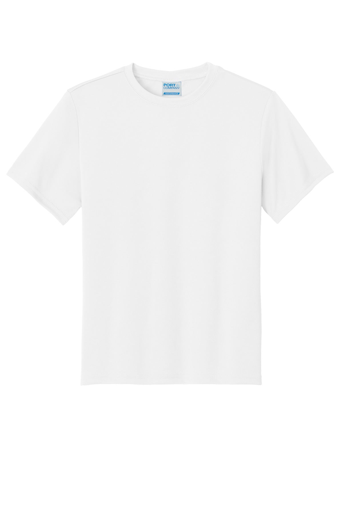 Port & Co Youth Performance Tee - White
