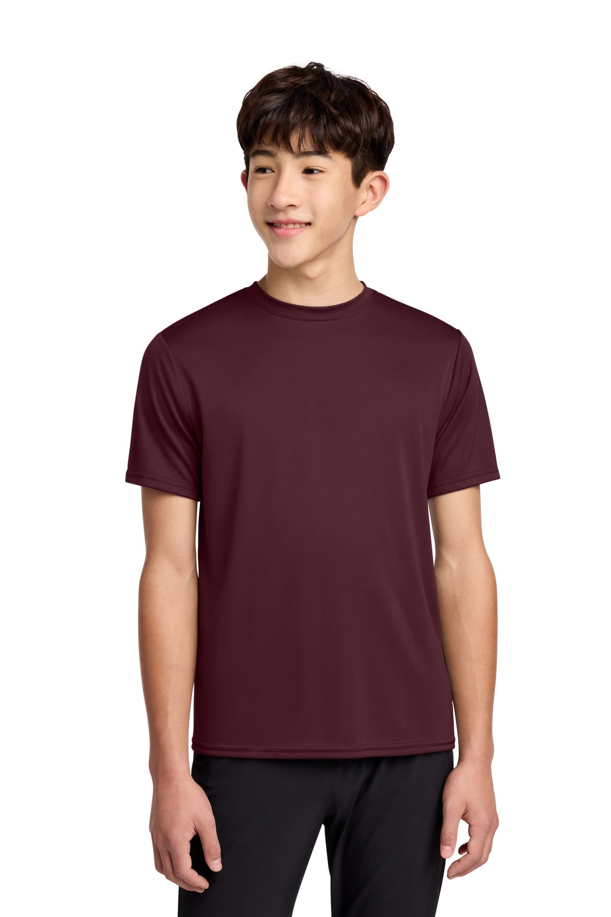 Port & Co Youth Performance Tee - Athletic Maroon