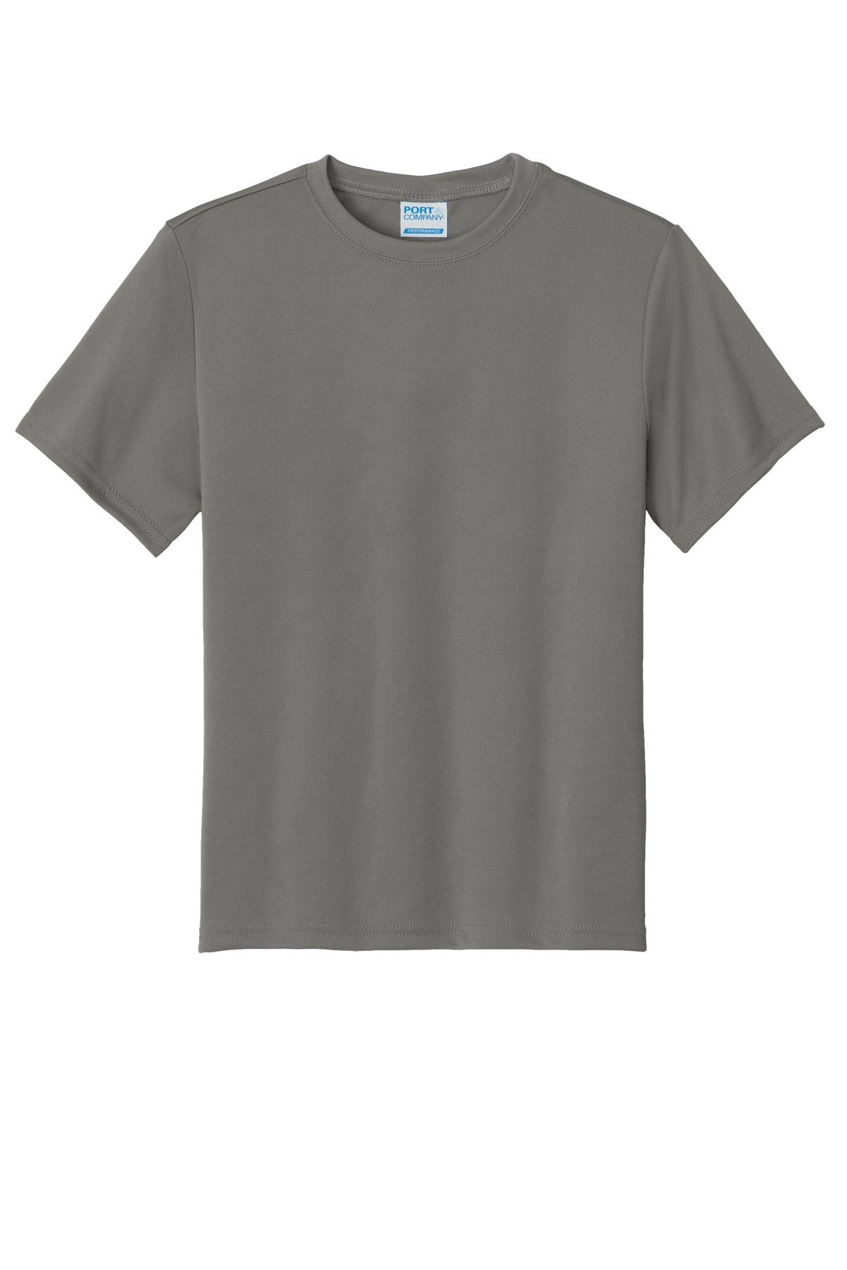 Port & Co Youth Performance Tee - Grey Concrete