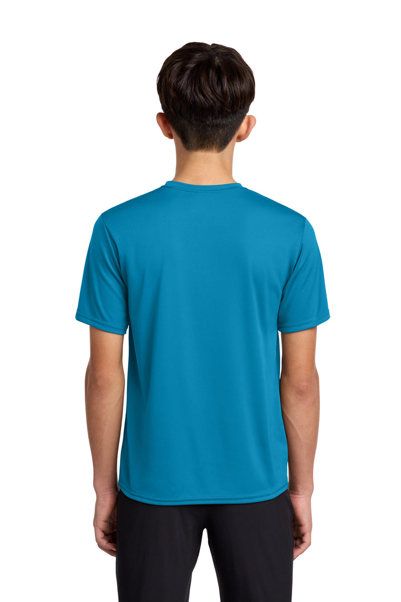 Port & Co Youth Performance Tee - Neon Blue