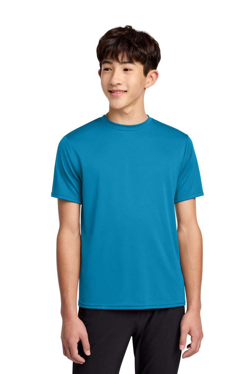 Port & Co Youth Performance Tee - Neon Blue