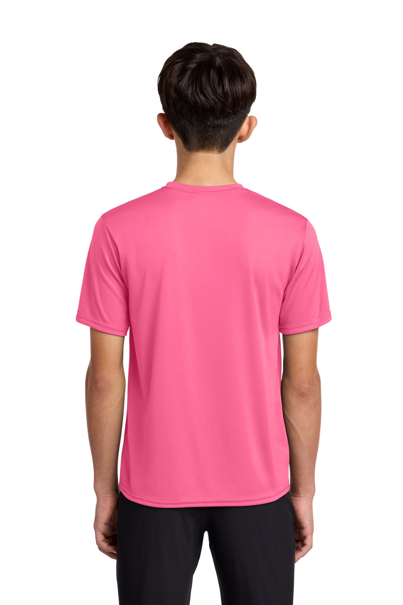 Port & Co Youth Performance Tee - Neon Pink